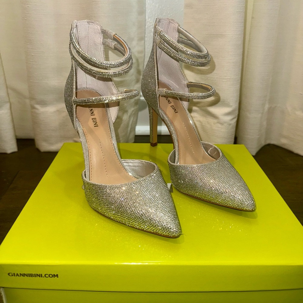 Gianni Bini Strappy Rhinestone Pumps
